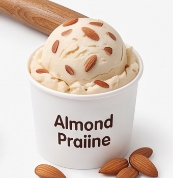Roasted almond ice cream cup