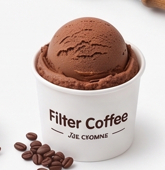 Filter coffee ice cream cup