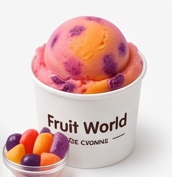 Fruit World ice cream cup